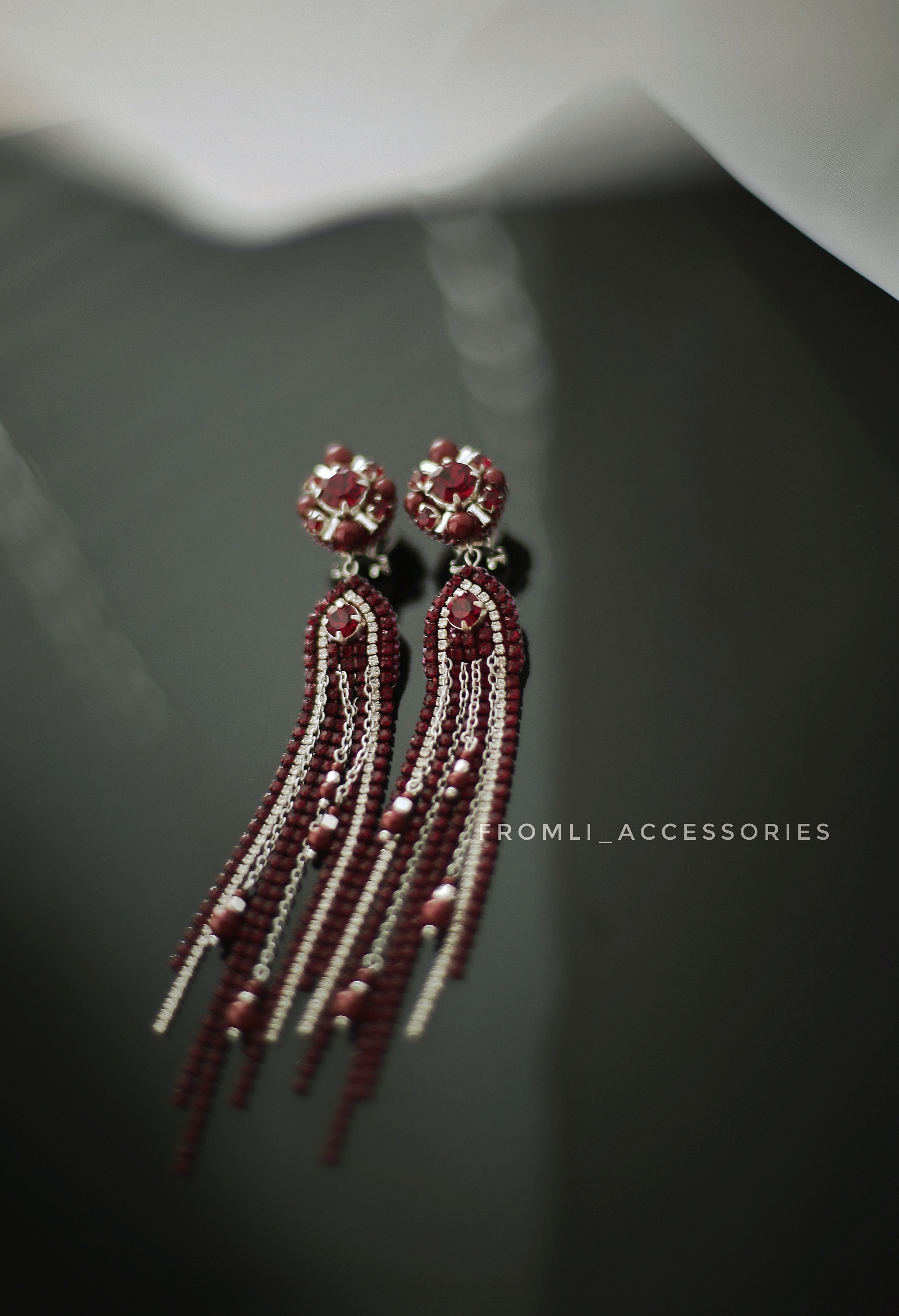 Сережки "Burgundy"