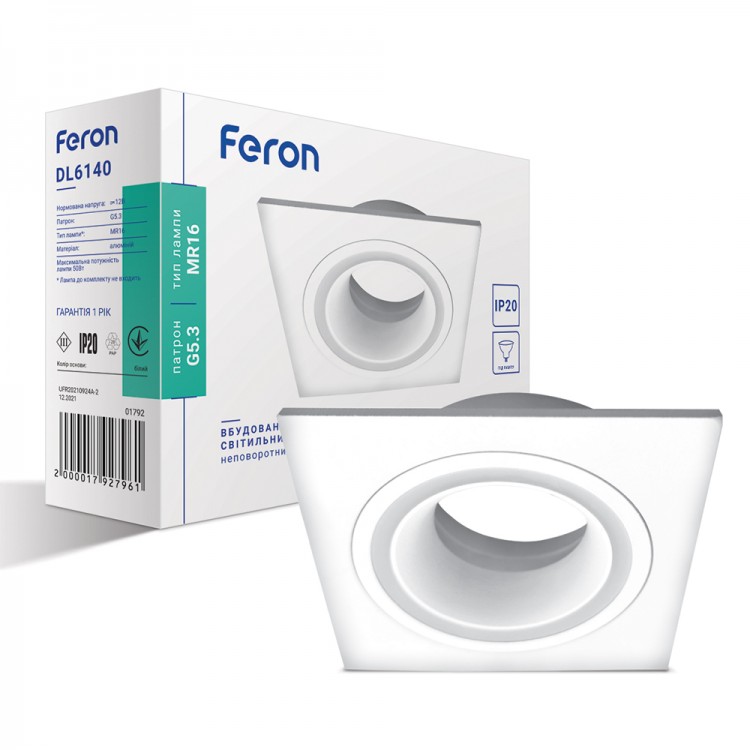 Вбудований неповоротний світильник Feron DL6140