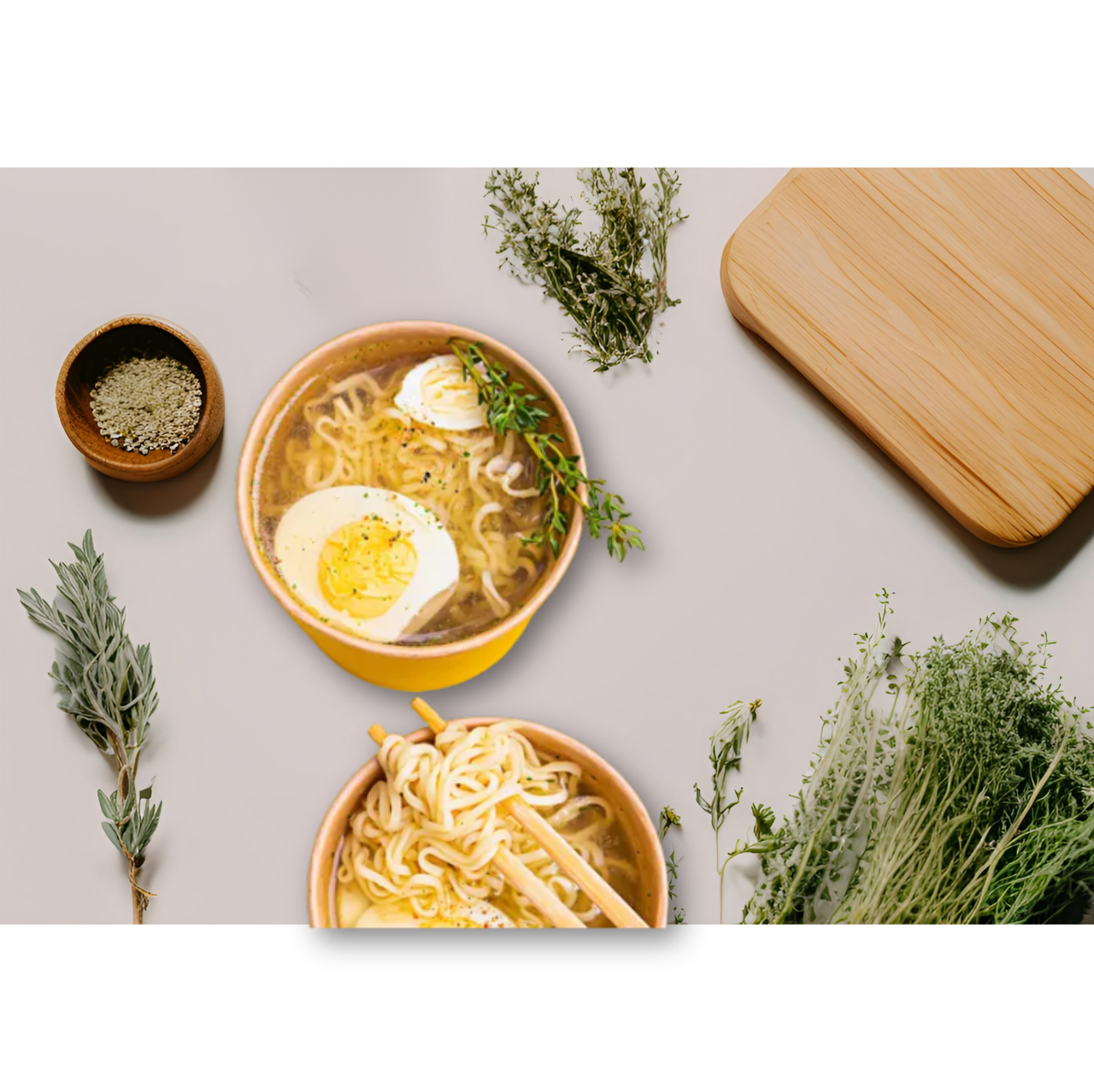 Супниця крафт 320 мл з кришкою ПП, 25 шт