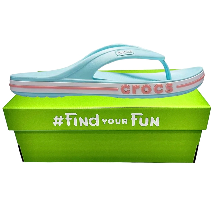 Crocs Bayaband Flip Ice Blue / Melon в'єтнамки жіночі блакитні