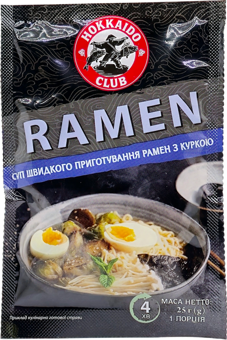 Суп Рамен (1 порція) 25 г  ТМ Hokkaido club