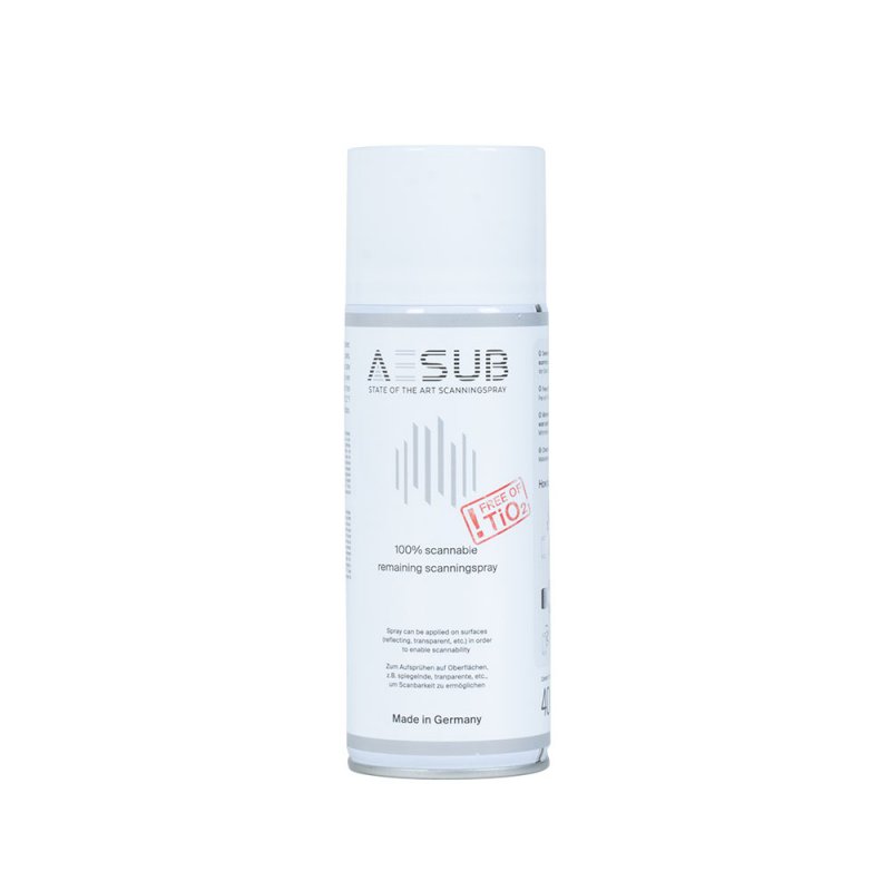 AESUB white – Anti-reflective spray for 3D laser scanning