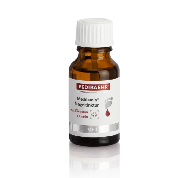 Противогрибкова настоянка для нігтів PEDIBAEHR Medilamin® з піроктоноламіном, 15мл