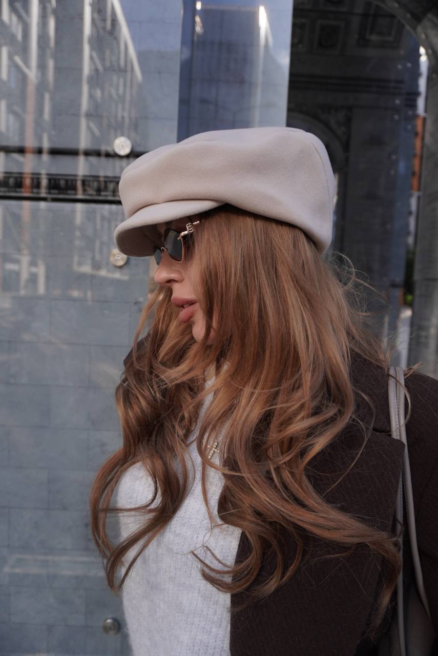 Картуз "Хуліганка" двосторонній світлий бежевий