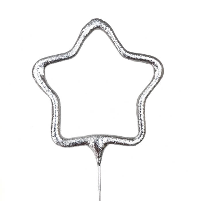 Свічка бенгальська зірочка срібло