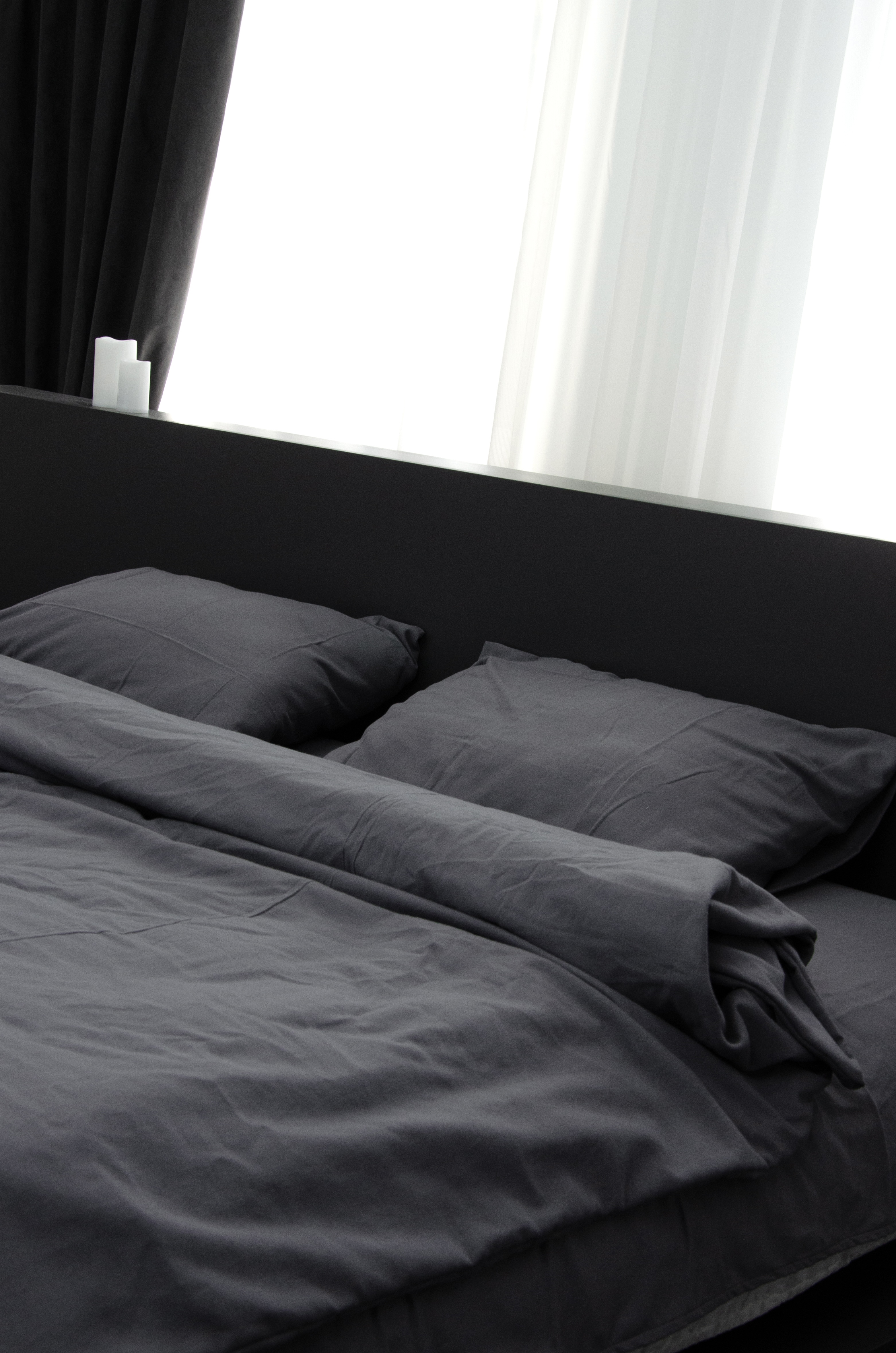 Постільний комплект Фланель преміум Графіт однотон