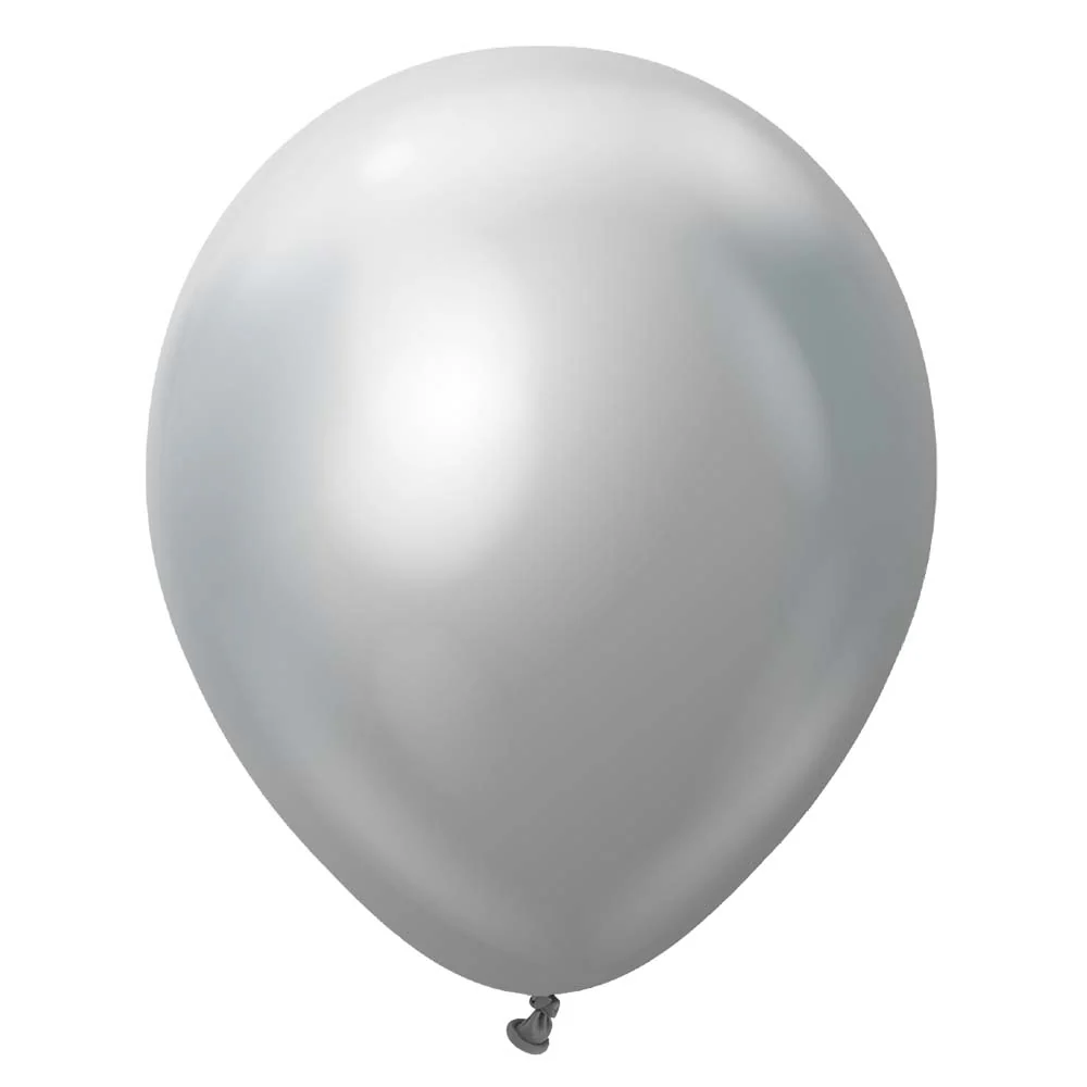 12-inch Silver latex helium balloon