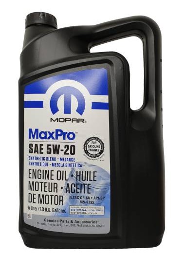 Моторна олива 5w20 MOPAR MaxPro SAE Engine Oil SP/GF-6A, 5л.