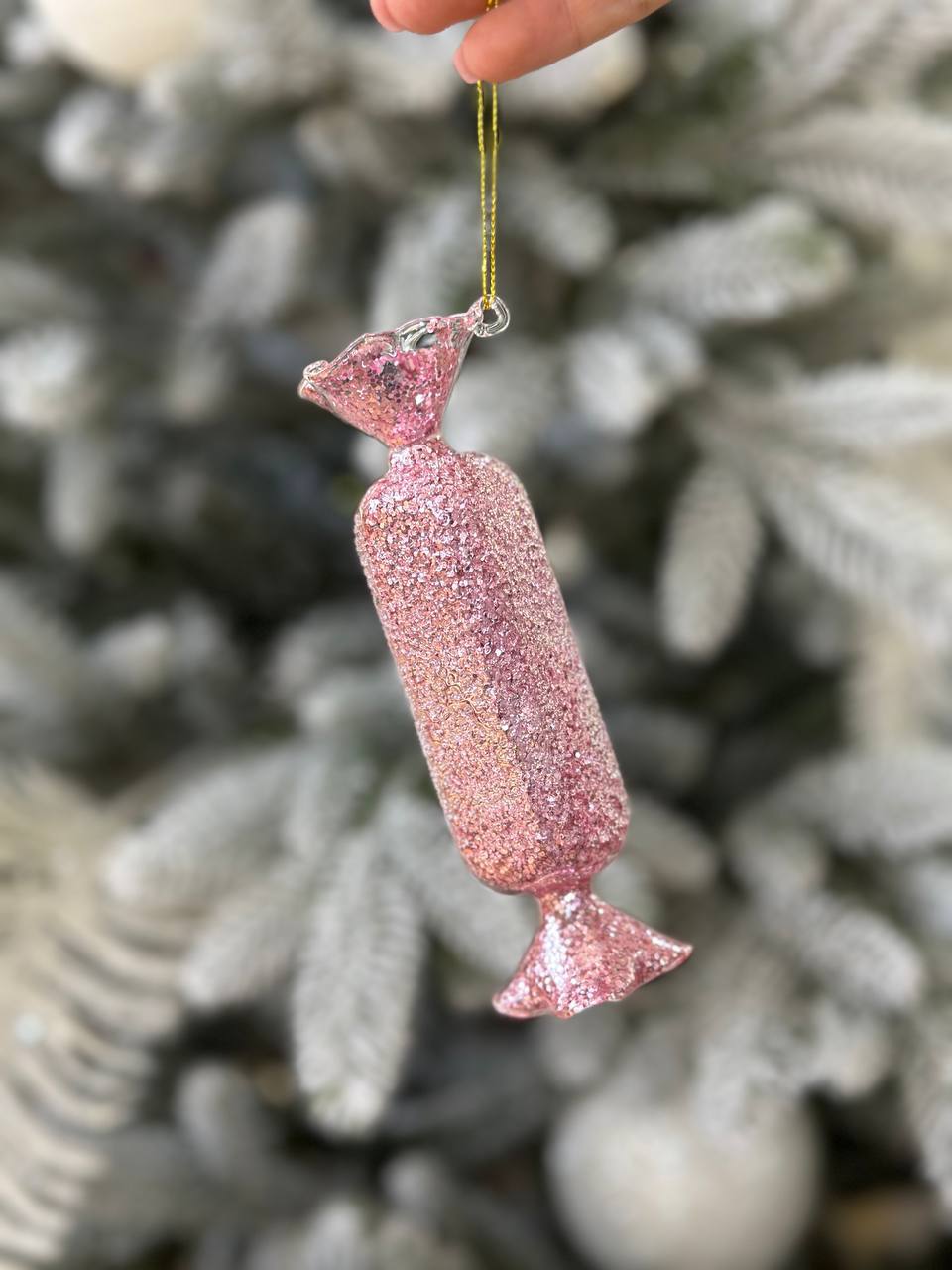 Ялинкова прикраса Цукерка з покриттям "лід", 14 см