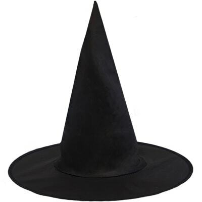 Капелюх відьми чорний 34см