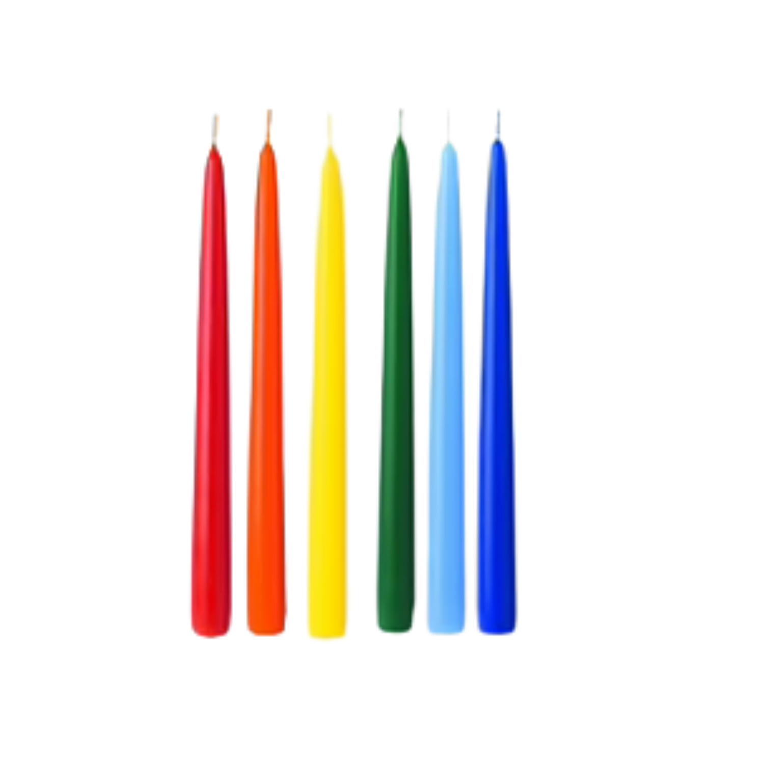 Large Taper candle - Rainbow 6 pack