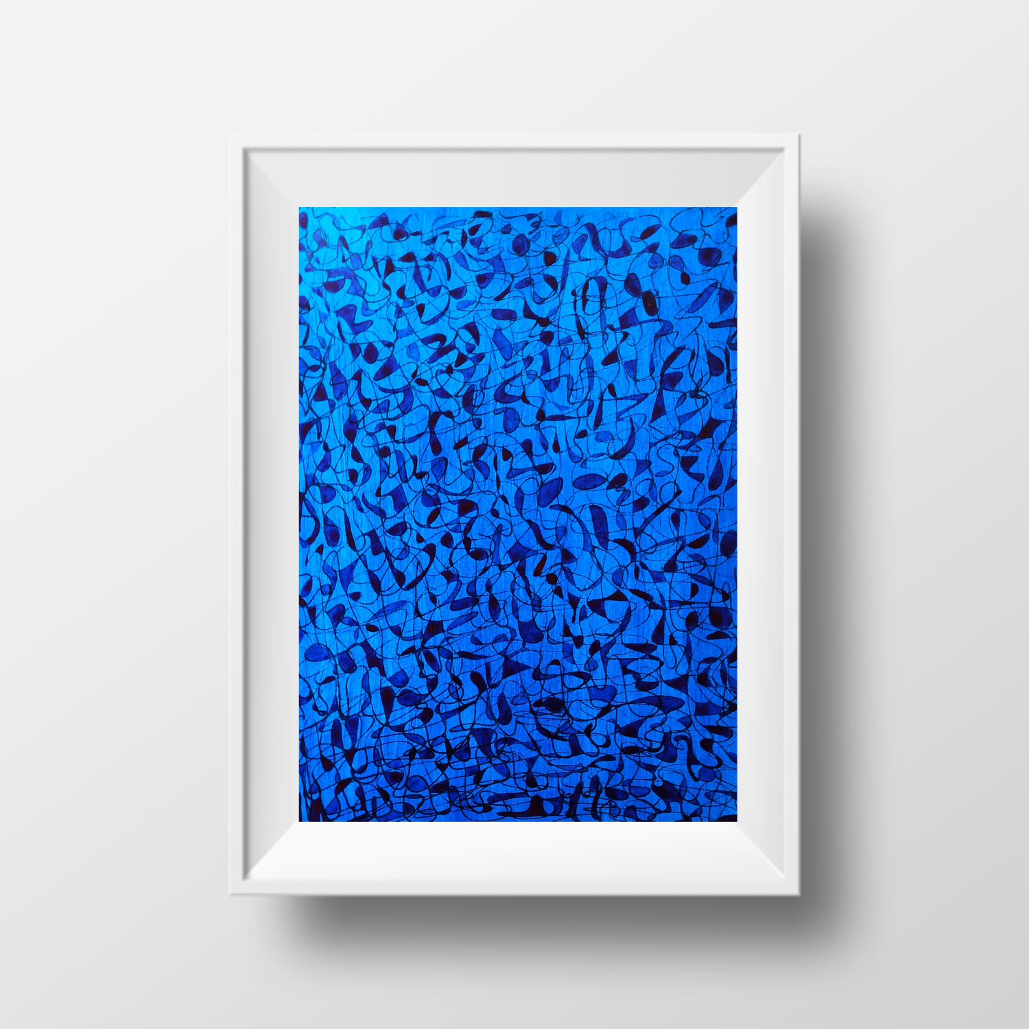 Мала Синя з Фіолетовим Мозаїка, 2021, чорнило на папері, 24*17,7 см (А5)