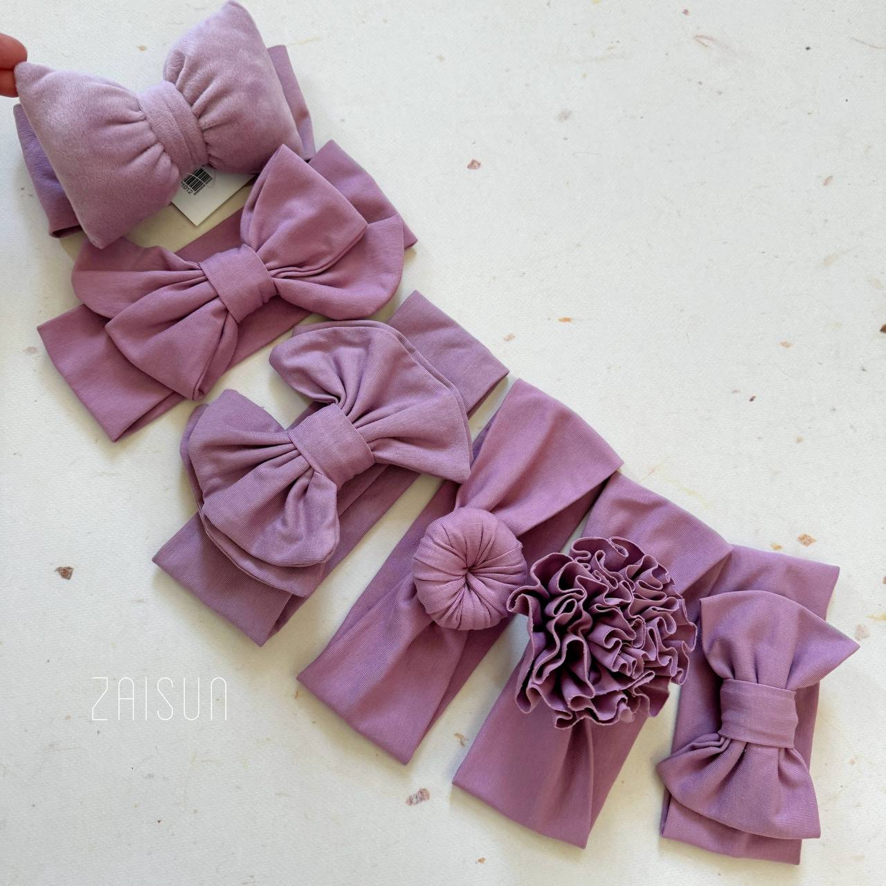 Дитячі пов'язки трикотажні у кольорі фрез