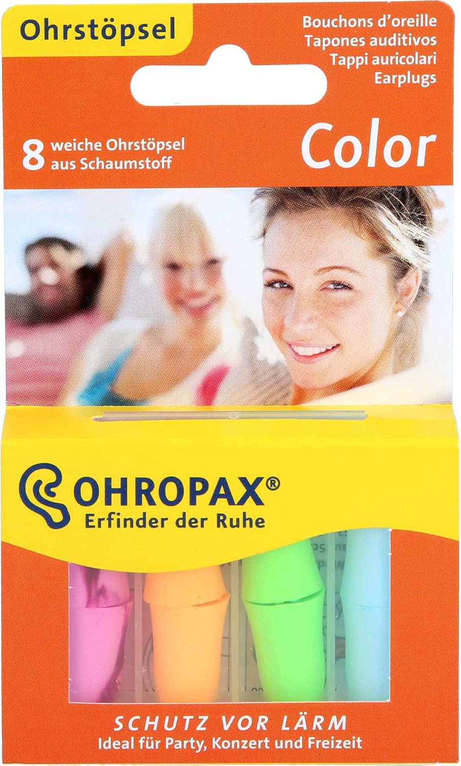 Пінні беруші для сну Ohropax Color з рівнем приглушення 35 дБ