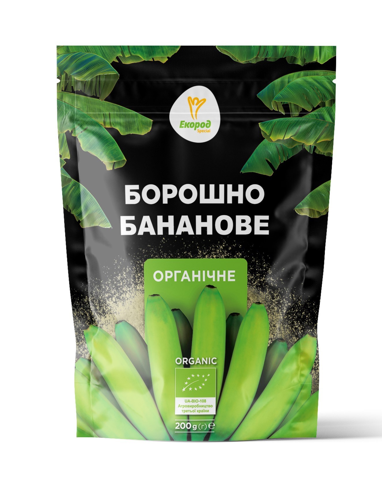 Бананове борошно органічне - Ecorod, 200 г