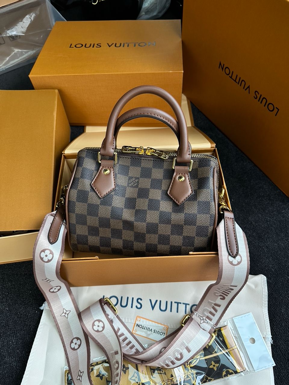 Louis Vuitton Speedy Nano Brown/Chess