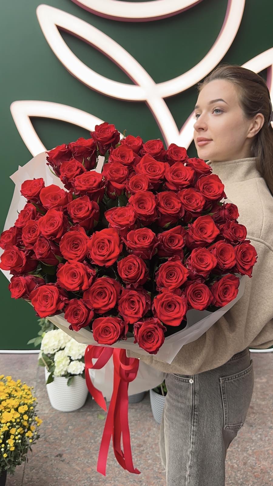 51 червона троянда "Марічка"