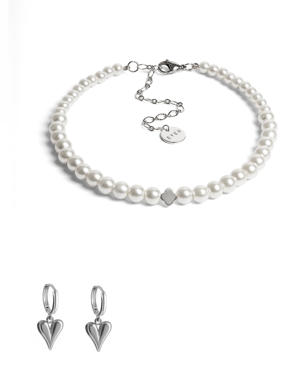 Big Choker Set silver
