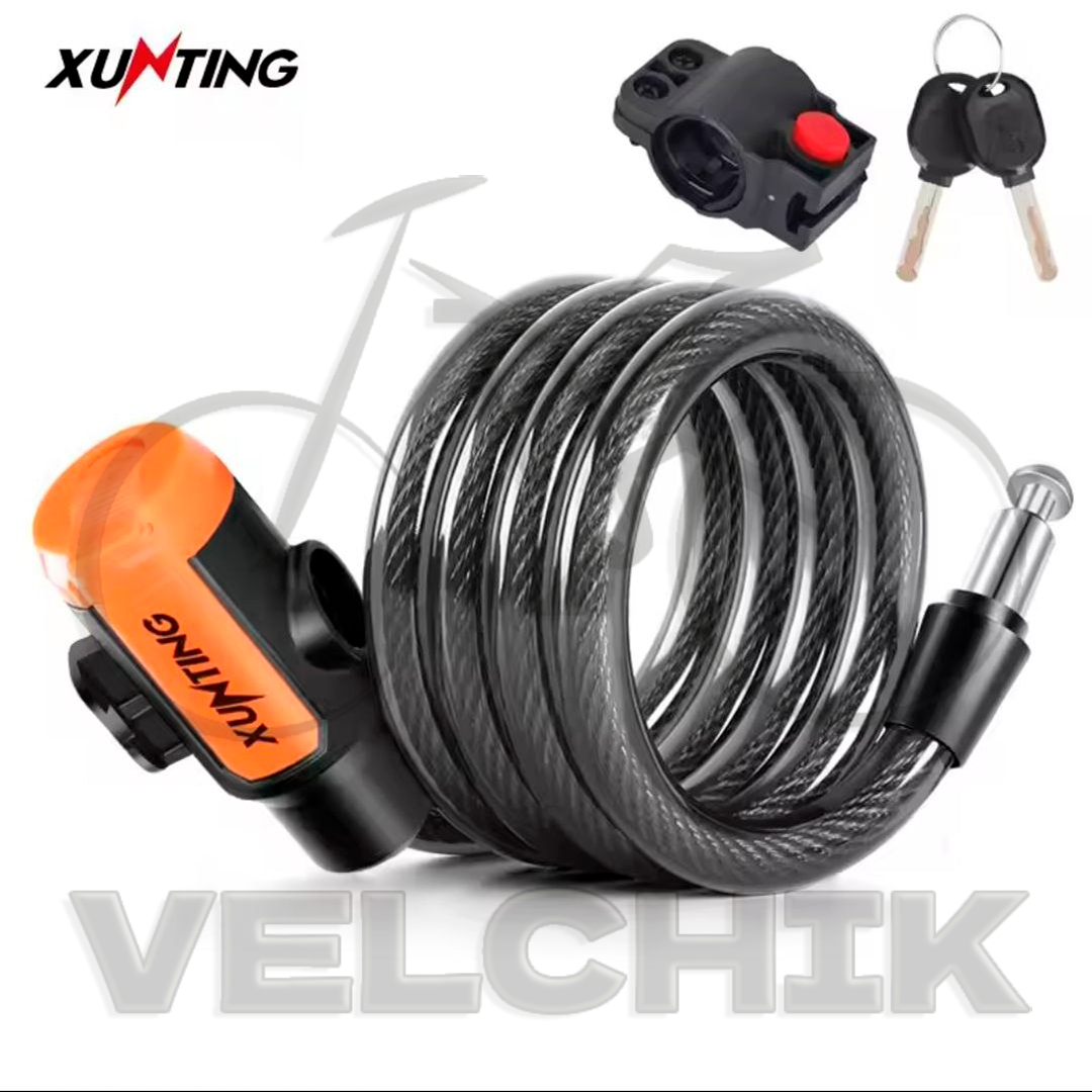 Велосипедний замок Xunting (трос 120см)