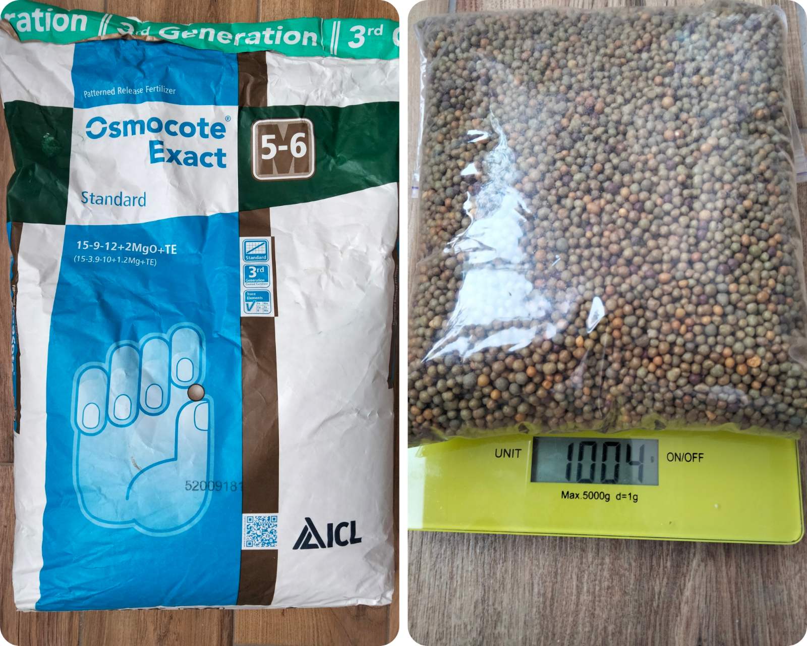 🌱 Osmocote Standard 5–6M  (15 + 9 + 12 + 2MgO + TE) 1 кг