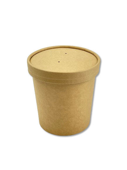 Супниця крафт з кришкою крафт /470 мл 25 шт
