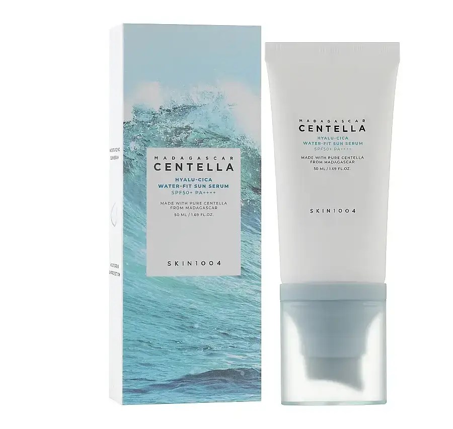 Skin1004 Madagascar Centella Hyalu-cica Water-fit Sun Serum SPF50+ PA++++ сонцезахисний крем-сироватка 50 мл