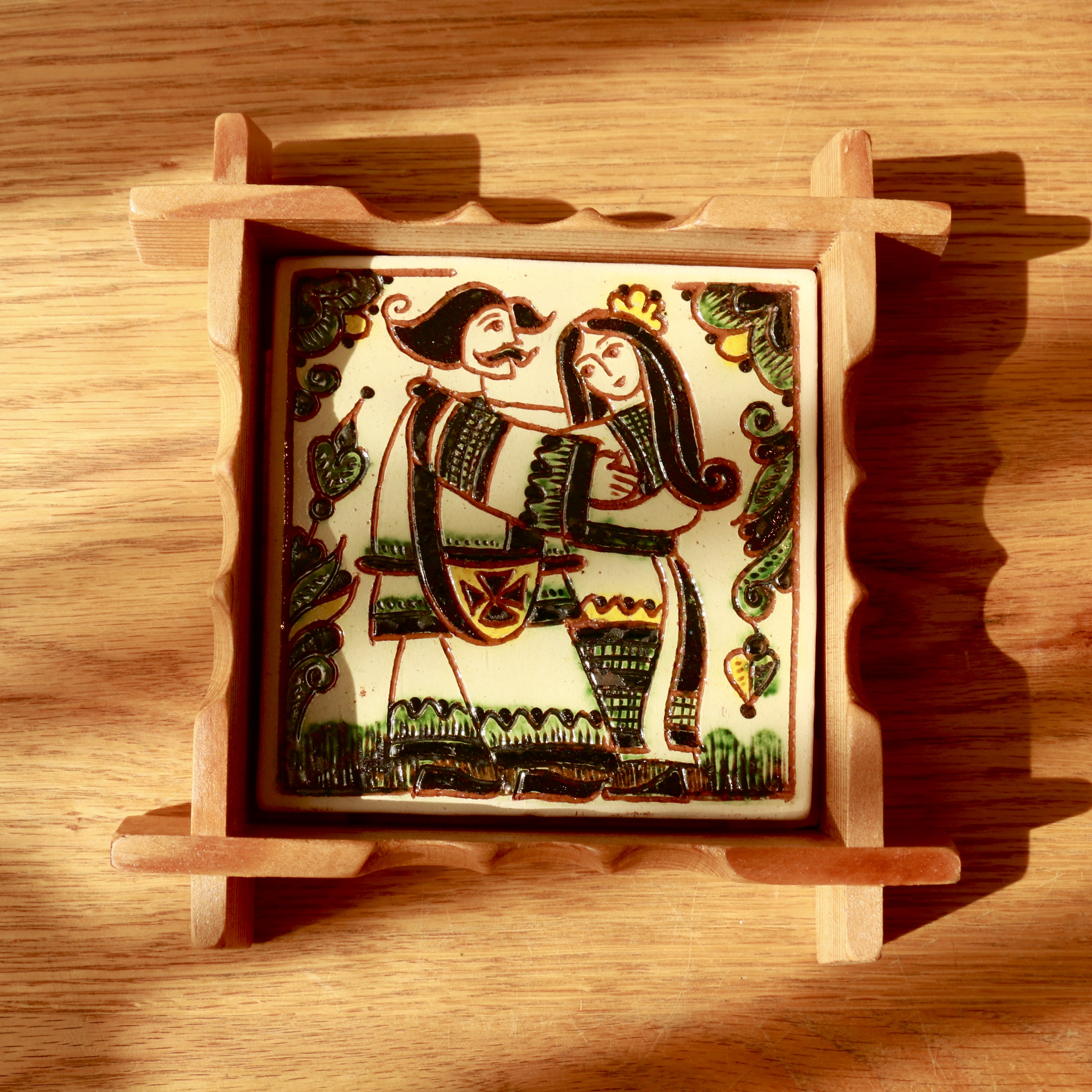 Плиточка у рамці "Молодята", 15*15 см