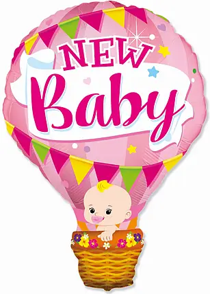 Повітряна куля New Baby рожева