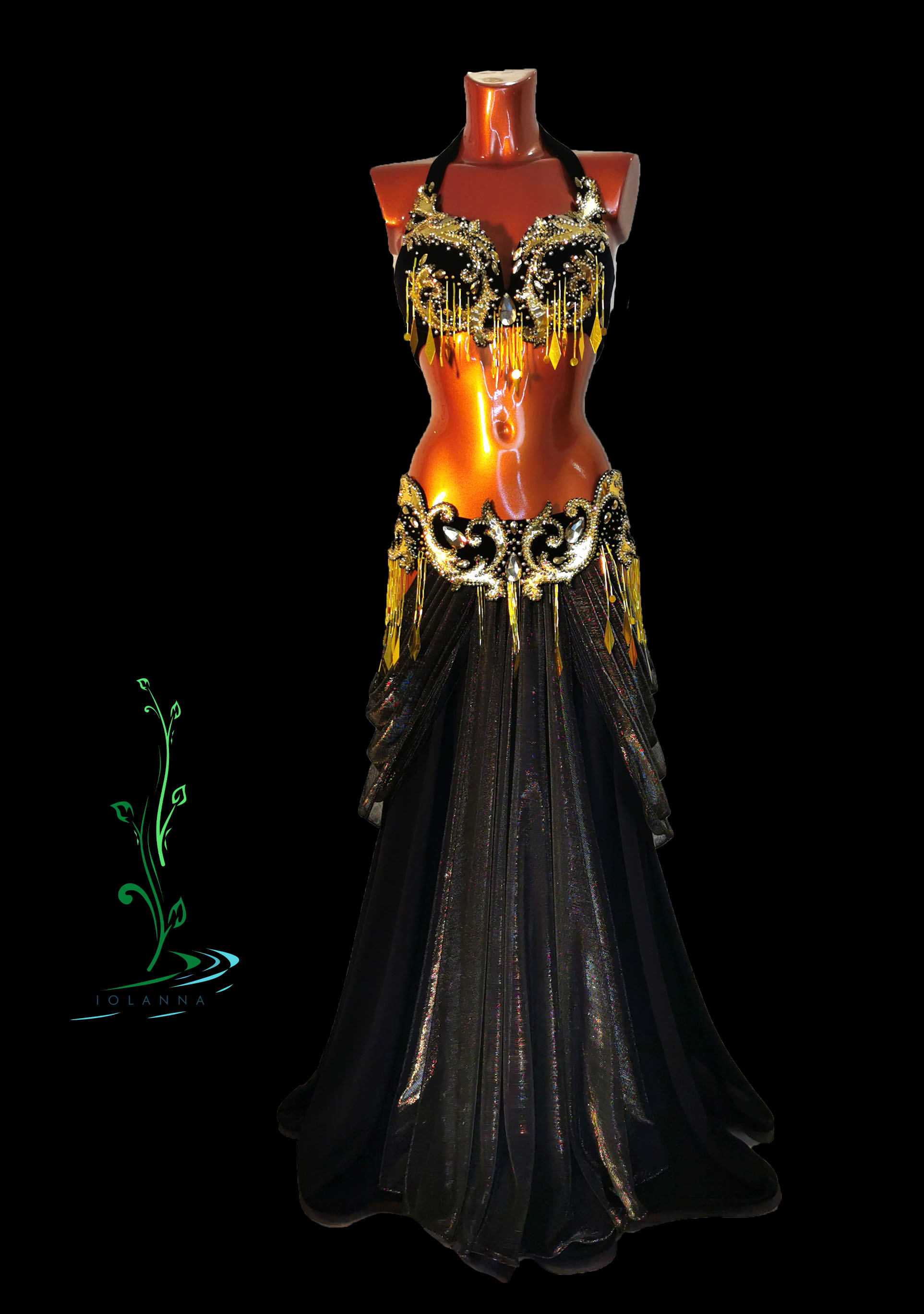 Professional antique belly dance costume