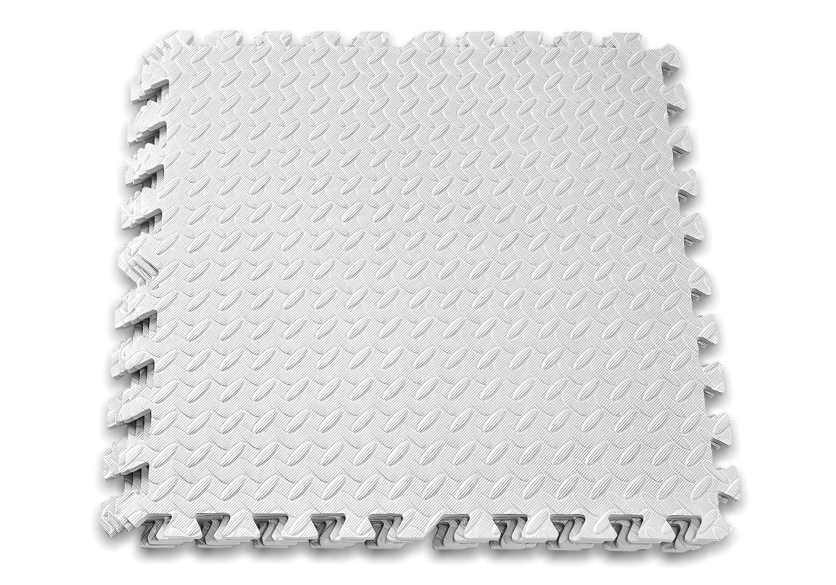 Татамі мат EasyFit SwallowTail 4 шт (60х60х1 см) пазл хвіст ластівки білий