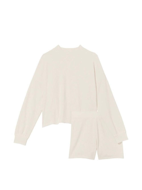 Піжама Milk White Glow Waffle and shortie set