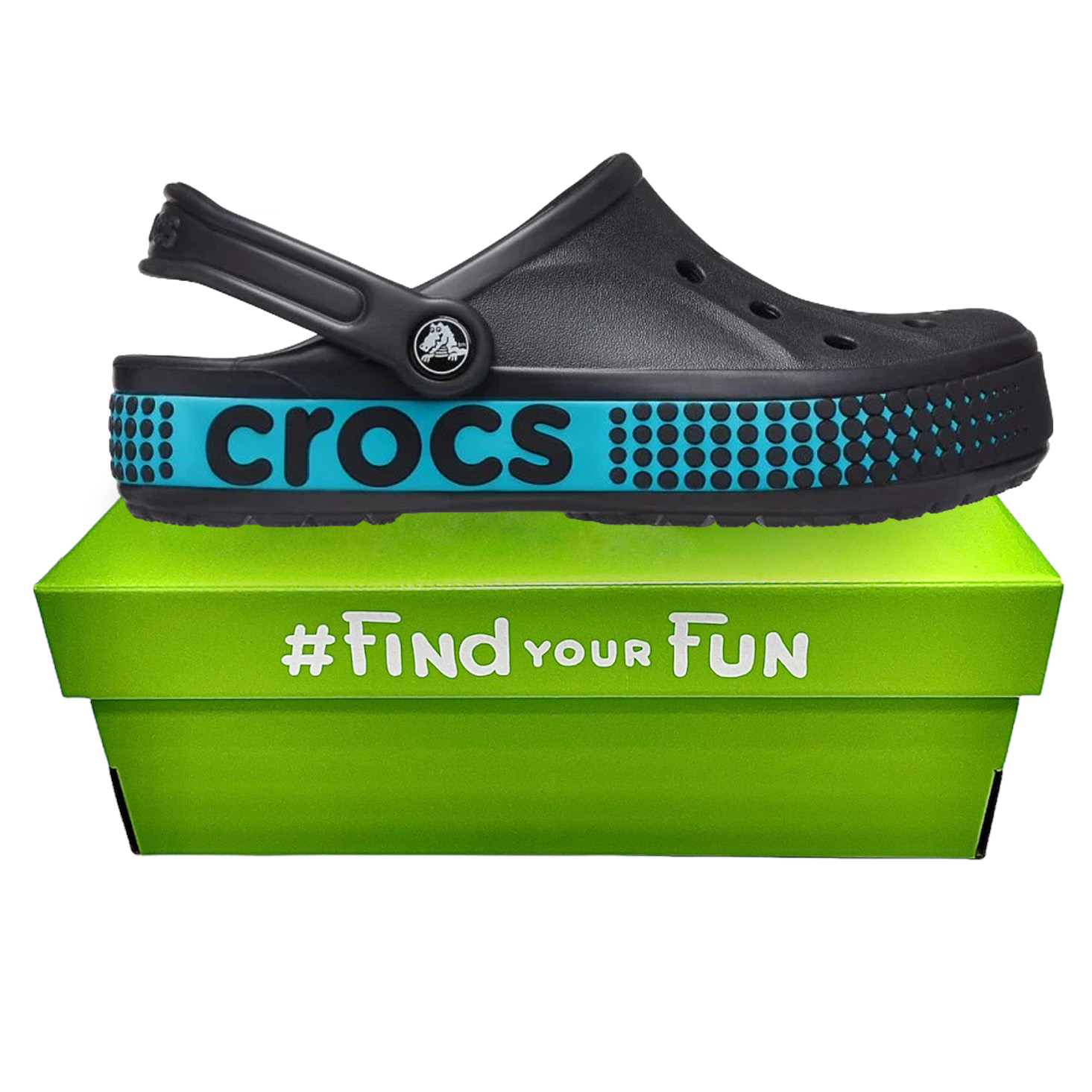 Crocs Bayaband Clog Logo Motion Black Сабо Крокси чоловічі / жіночі чорні