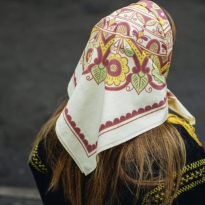 Вовняна хустка, 75х75