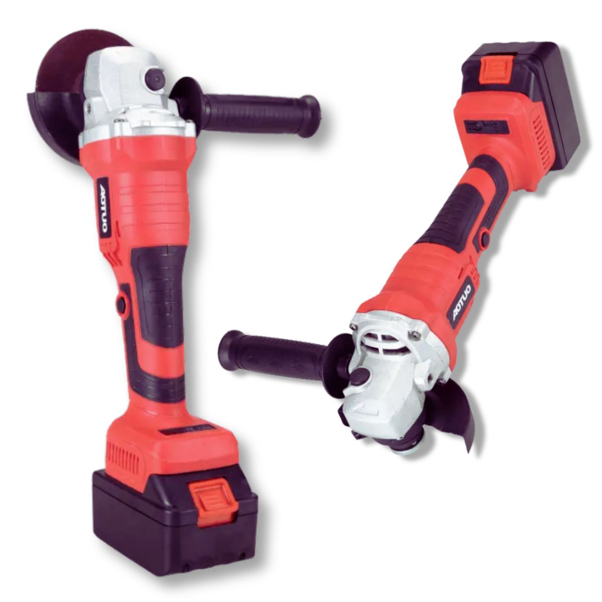 Акумуляторна безщіткова болгарка (КШМ) 21V/24V — 125 мм, 8500 об/хв + 2 акумулятори (Червона)