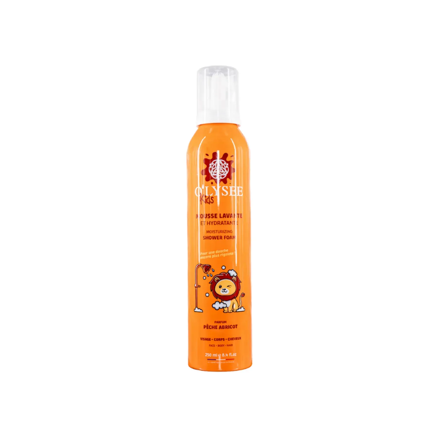 Дитяча крем-пінка для купання 3 в 1 з ароматом персика та абрикоса O’LYSEE Whipped Shower Foam Peach & Apricot 250 мл