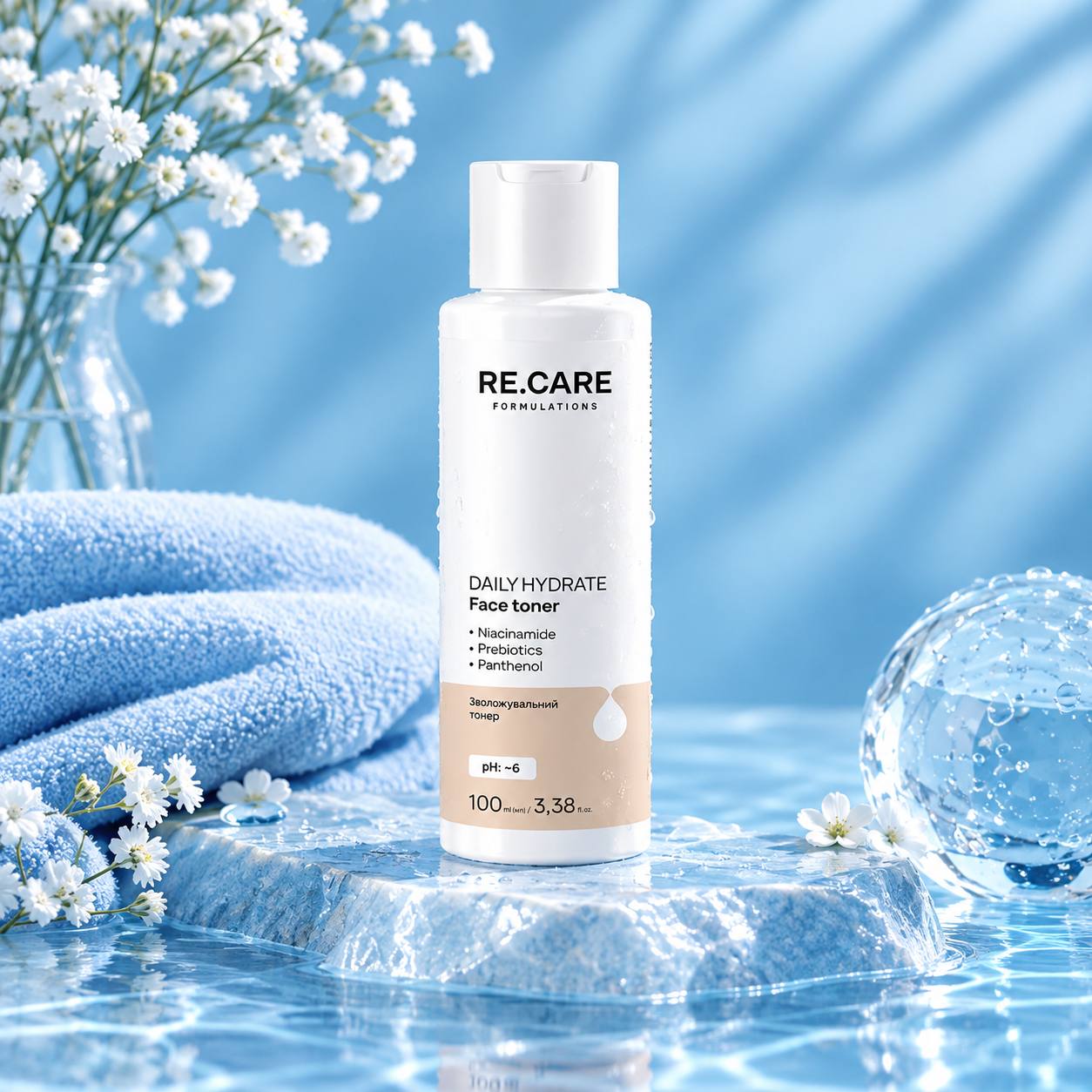 RE.CARE DAILY HYDRATE Face Toner Зволожувальний Тонер Україна