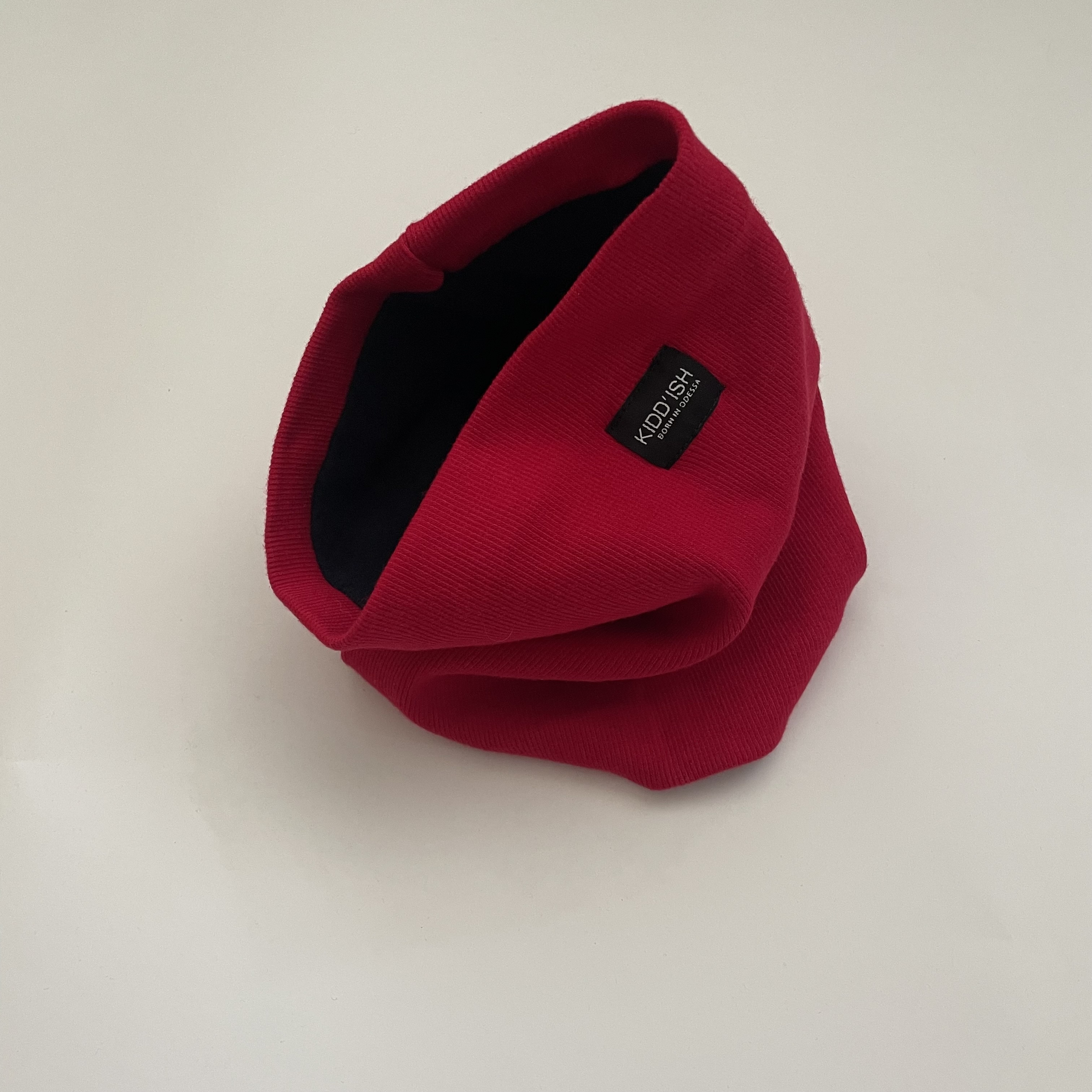 Снуд на флісі темно червоний