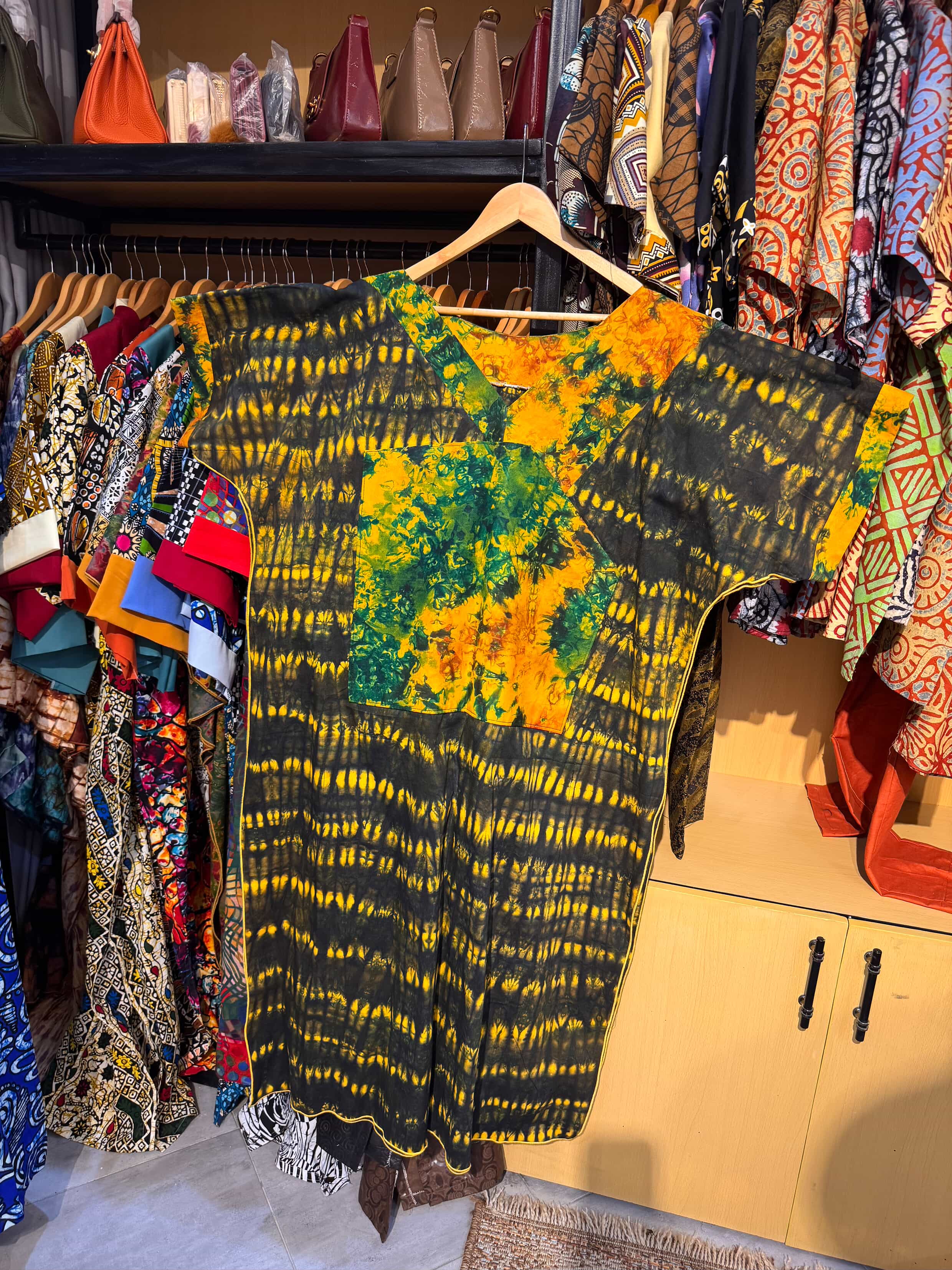 Greatness - Traditional multicolored tie-dye dress;