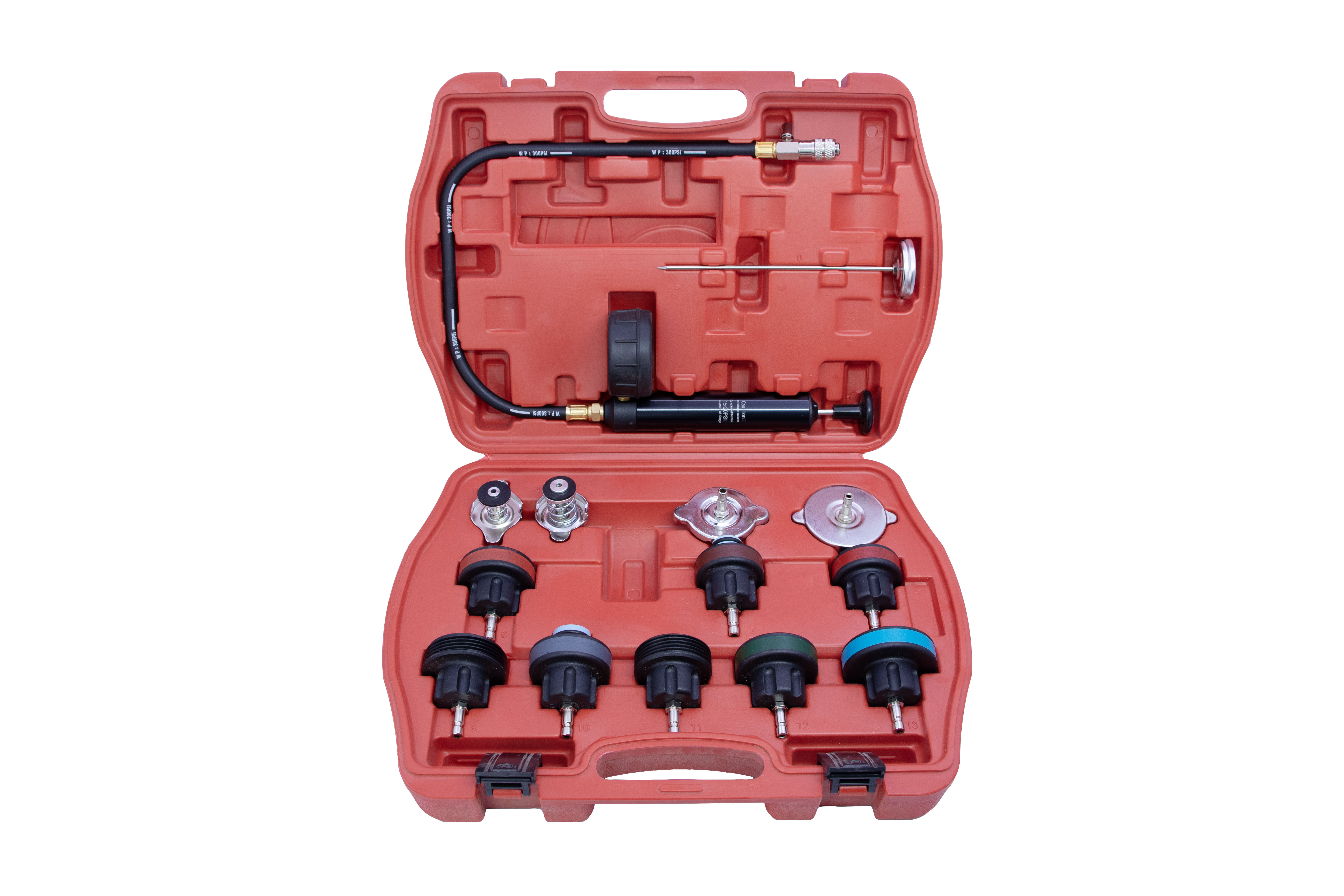 YS 065 Набір для тестування герметичності системи охолодження 14 шт (нейлон)