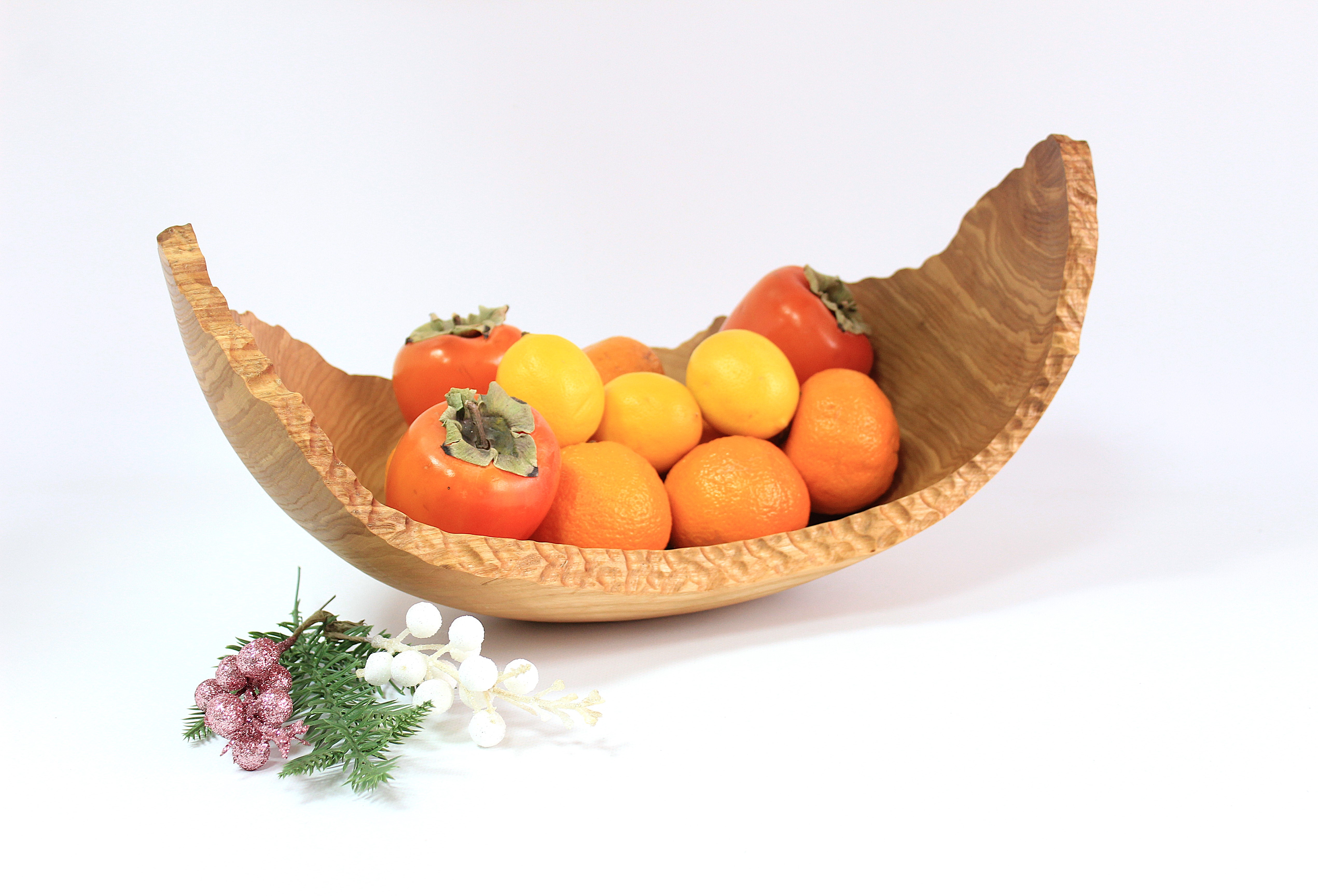 Фігурна  фруктовниця з дерева ручної роботи