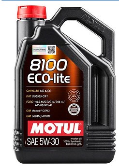 Моторна олива 5W30  Motul 8100 Eco-lite, 4л.