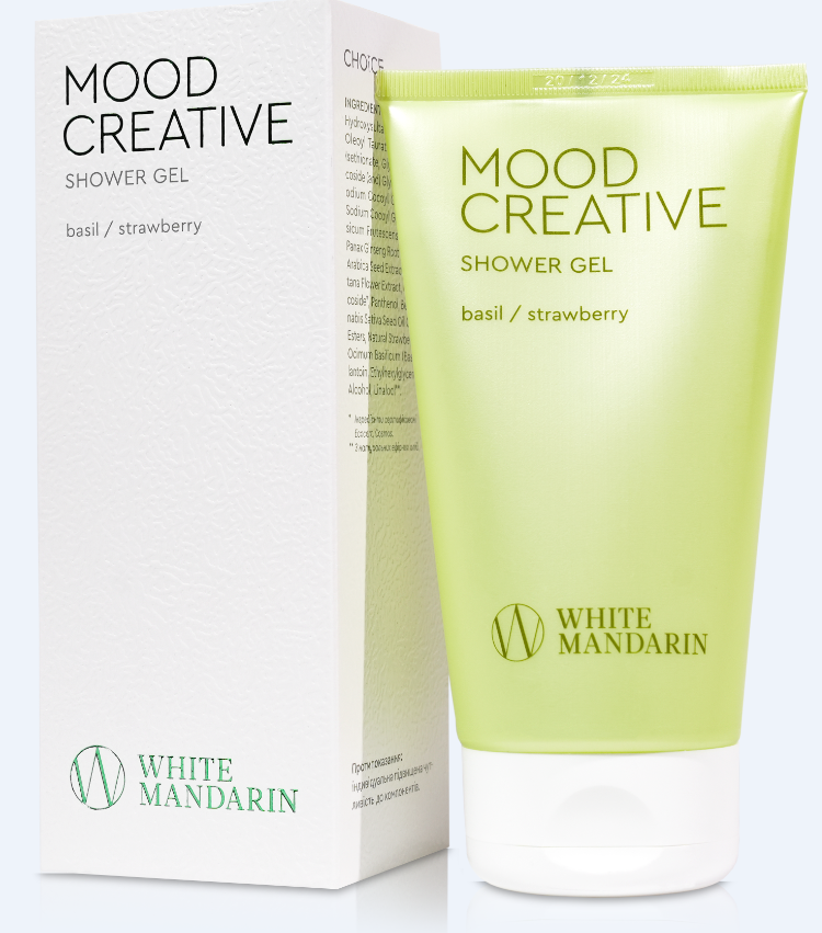 Гель для душу MOOD CREATIVE - Очищення / Тонізація / Омолодження (полуниця+базилік)