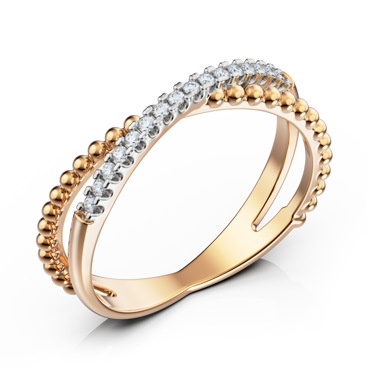 Elara – Filigraner Damenring aus 585er Rotgold