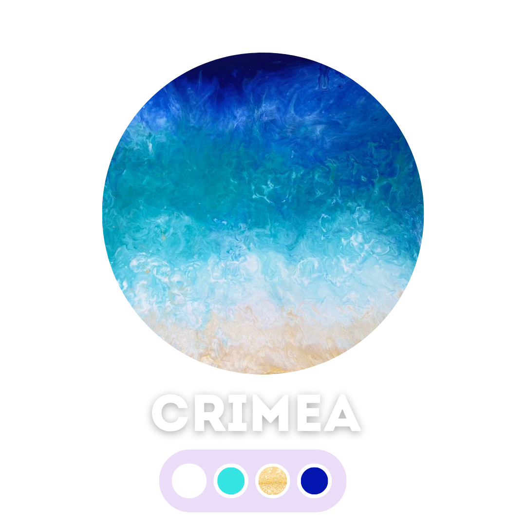 Набір для створення картини fluid art box палітра Crimea