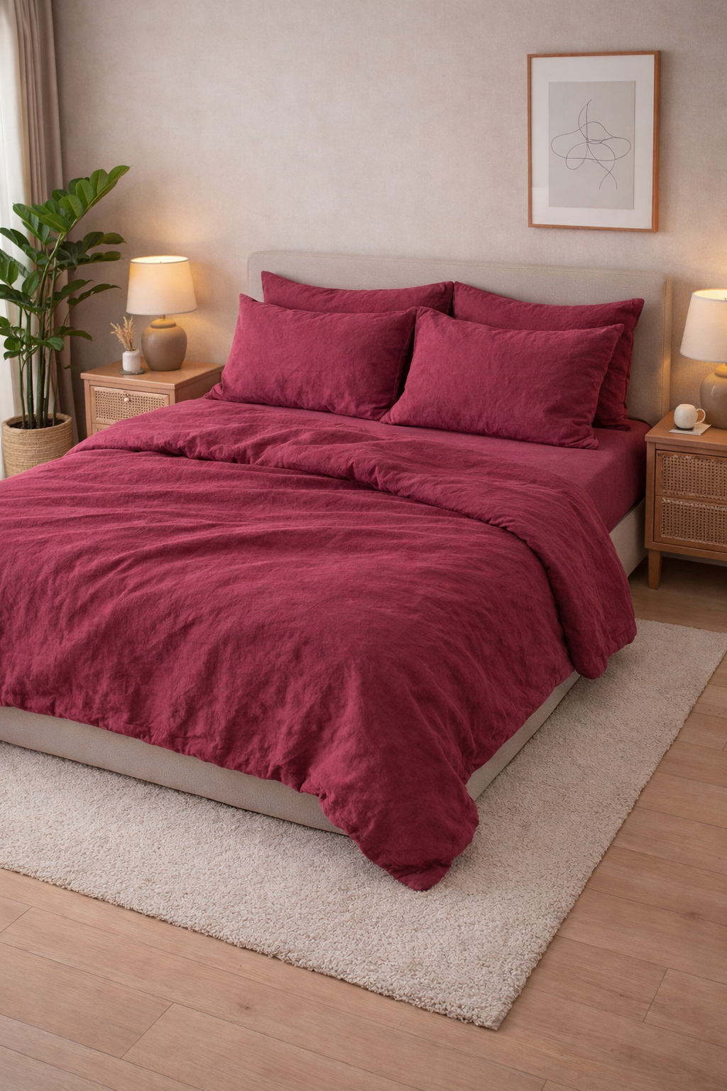 Постільна білизна варена бавовна "Бордо"