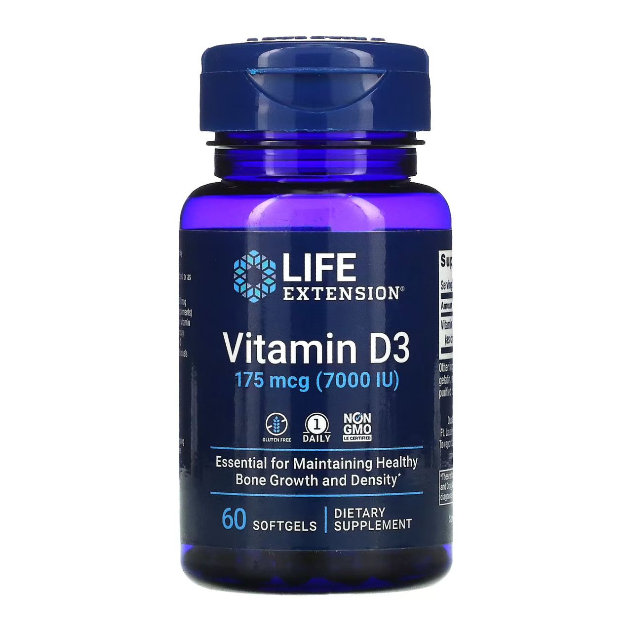 Вітамін Д3 7000 IU, Vitamin D3 175 mcg (7000 IU) - 60 softgels