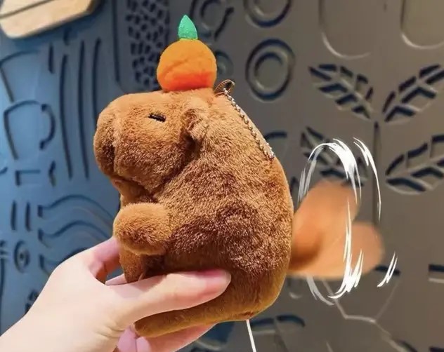 Іграшка брелок капібара вертоліт з обертаючимся хвостиком