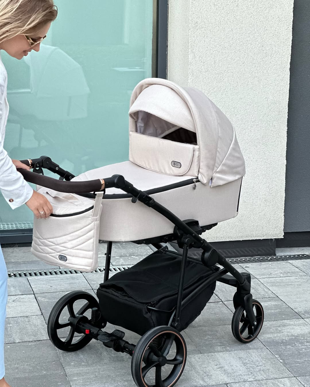 Коляска 2в1 Baby Pram Bailey Premium текстиль Ivory