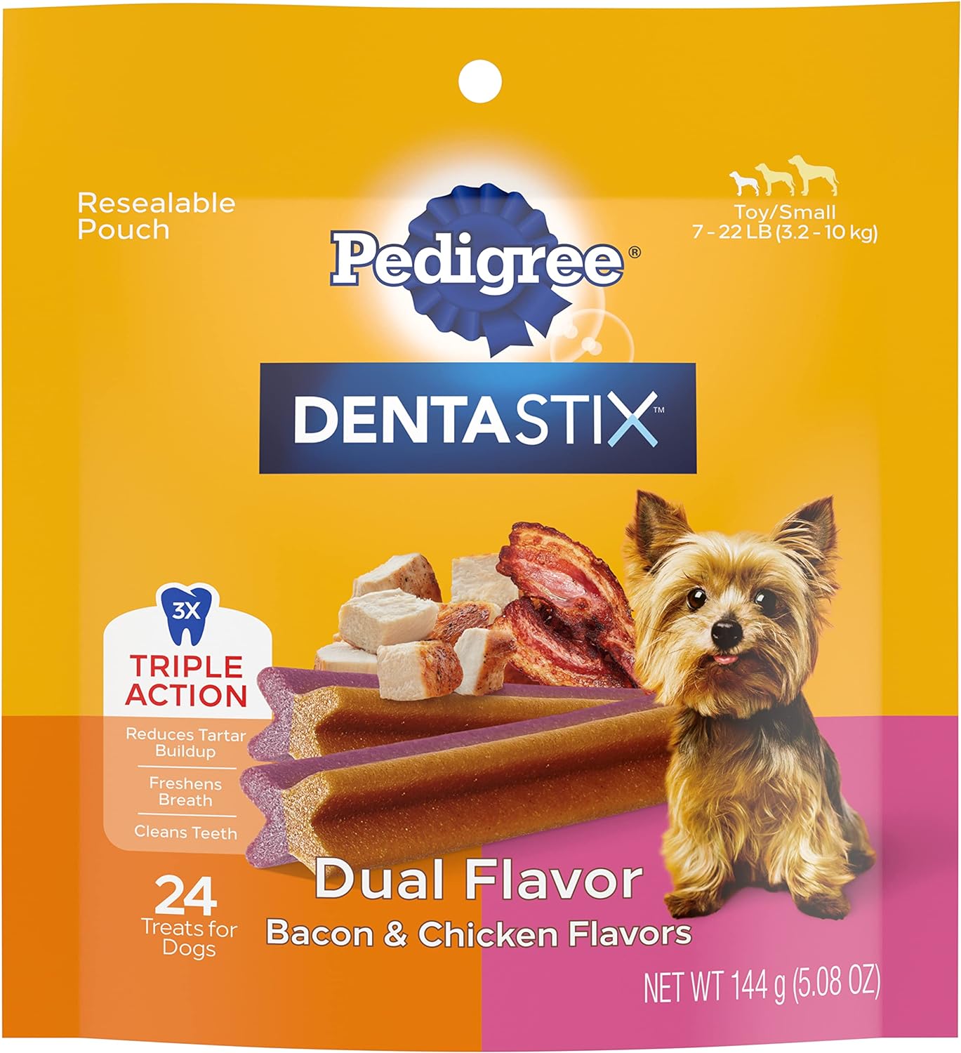 PEDIGREE DENTASTIX Dual Flavor Small Dog Dental Treats