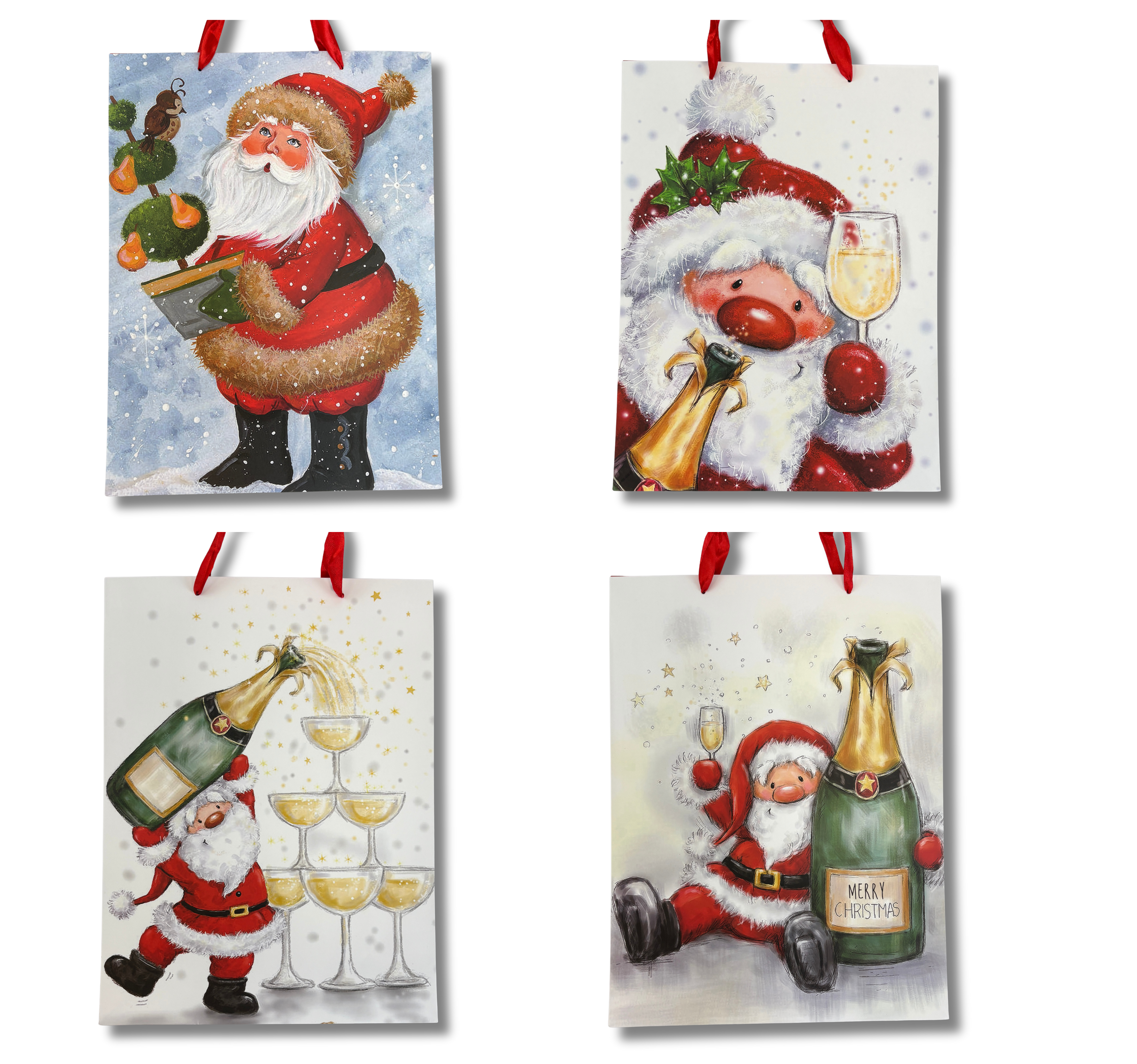 Набір новорічних пакетів 5 шт, 39,5×30×12 см